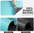 Dish Drying Mat for Kitchen Counter, Heat Resistant Drainer Mats with Non-slip Rubber Backed, Hide Stain Kitchen Super Absorbent Draining Mat, Easy to Clean Dish Rack Pad, Teal 18"x24"