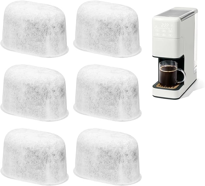 6 Pack Replacement Coffee Filters Compatible with Drew Barrymore Coffee Maker, Charcoal Water Filters for Beautiful DrewBarrymore Coffee Machines