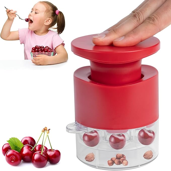 Cherry Pitter Tool Pit Remover, Multiple Cherry Seed Remover, 7 Holes Cherry Stoner Pitter Quick Release, Multiple Cherry Pit Remover Cherries Jam
