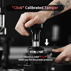 MHW-3BOMBER 58mm Espresso Tamper, Coffee Tamper with Sound Feedback for Barista, Impact Tamper Tool Espresso Espresso Hand Tamper with 4 Spring Loaded Fits 58mm Portafilter, YU Series, T5862-OS