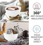 Wheat Straw Snack Bowls 10oz Set of 8 - Unbreakable Dessert Bowl for Kids - Small White Bowls for Ice Cream,Snack and Fruits - Microwave & Dishwasher Safe Mini Appetizer Bowl Sets - White