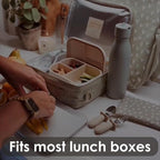 Ali+Oli Silicone Bento Box (Blush) Lunch Box for Kids, Toddlers, Preschoolers & Adults | BPA-Free and Spill-Proof | Ideal for School, and On-the-Go Meals| Perfect for Lunch, Snacks, and Meals