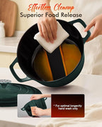 Nuwave 6QT Healthy Enameled Cast Iron Dutch Oven Pot with Lid, Heavy Duty 7-Layer Enamel, Enhanced Rust Protection, Dual Handles, Oven Safe to 500°F for Sourdough Bread Baking, Braise, Stew, Roast