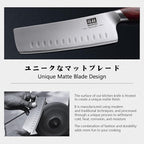 7 Inch Nakiri Knife, Japanese 10Cr15MoV High Carbon Stainless Steel Chopping Chef Knife, Professional Sharp Multipurpose Asian Kitchen Vegetable Cleaver Knife with Ergonomic Pakkawood Handle