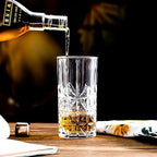 Highball Glasses - Water Glasses Set of 6-14 Ounce Collins Tall Beverage Cups Glassware for Drinks, Coctail, Water, Beer, Soda