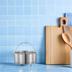 UPKOCH Mesh Strainer Steamer Basket Stainless Steel Vegetable Steamer Basket Steam Cooking Insert for Dumpling Steaming Basket with Handle for Veggie Fish Seafood Cooking, 20cm