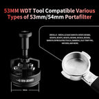 MHW-3BOMBER WDT Tool Espresso 54mm for Breville, Espresso Distribution Tool with Magnetic Base for Barista, Adjustable Depth Needle Distributor Tool, Coffee Stirrer Tools, YU Series Cyclone T5959-OS