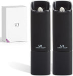 Automatic Salt and Pepper Grinder Set - Rechargeable Electric Salt and Pepper Shakers with Adjustable Coarseness, LED Light, One-Handed Use, Gravity Salt Grinder and Electric Pepper Mill
