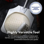 New Star Foodservice 50158 Aluminum Pizza Peel, Wooden Handle, 12 x 14 inch Blade, 26 inch overall
