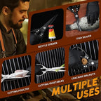 HUUSK Kitchen Scissors Set Upgraded - Stainless Steel Kitchen Shears, Sharp Meat Scissors, Heavy Duty Poultry Shear, Japanese Cooking Scissor for Food, Chicken Bones, and Turkey - Dishwasher Safe