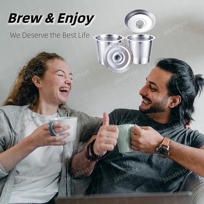 Reusable K Cups for Keurig 1.0, Stainless Steel Reusable Coffee Pods for Keurig, Keurig Reusable Pods, Refillable Coffee Filter, Eco-Friendly, BPA-Free (2 * new for Keurig 1.0)