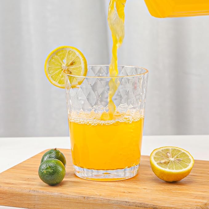 BPA-Free Plastic Tumblers 6 Pack (6x16oz) | Reusable Dishwasher Safe | Stackable Shatterproof Cups | Plastic Drinkware & Drinking Tumblers for Restaurant, Home, Party