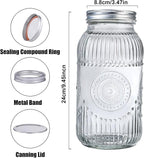 WELLIFE 64oz Mason Jars, 6 Pack Large Mason Jars Wide Mouth for Pickling, Canning, Fermenting and Food Storage, Microwave & Dishwasher Safe