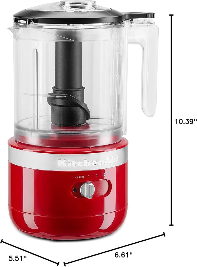 KitchenAid Cordless 5 Cup Food Chopper - KFCB519, Empire Red