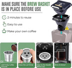 Ninja Reusable Coffee Pod: VIVI SKY Upgraded Stainless Steel Refillable Ninja K Cups - 3 Holes Coffee Filters For Ninja Coffee Maker CFP201 CFP301 CFP305 CFP307 CFP400 CFP300 (2 Pack)