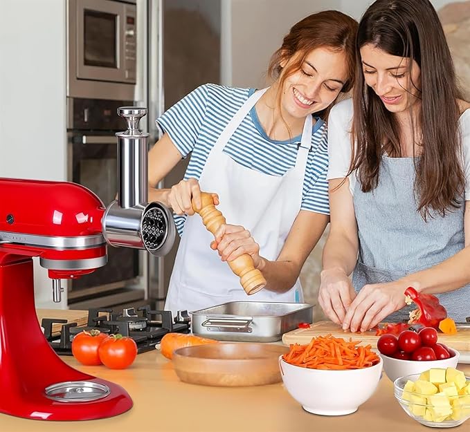 Stainless Steel Slicer Shredder Attachment for KitchenAid Mixer, Cheese Grater Attachment, Food Slicer for KitchenAid Mixer, Accessories for Kitchenaid