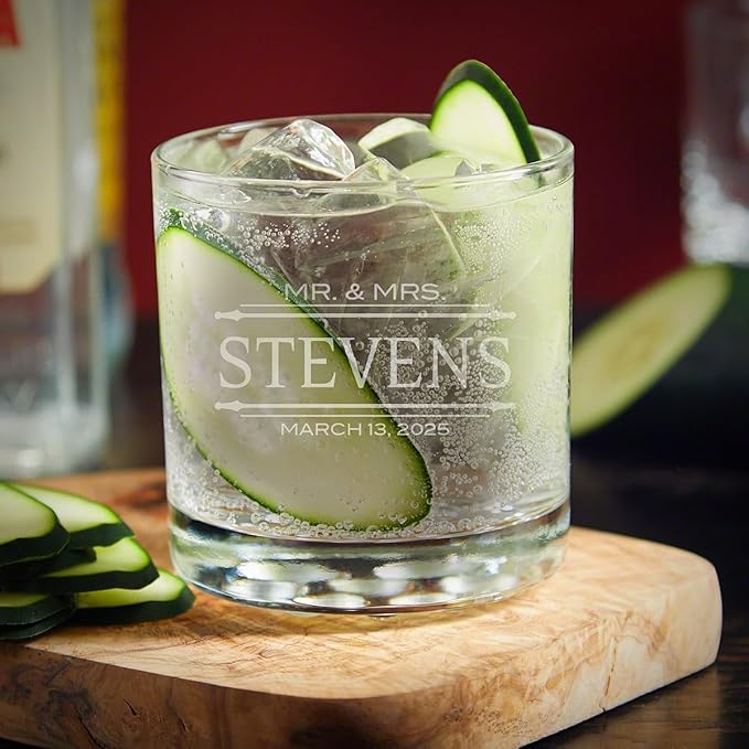Custom Gin and Tonic Glasses Personalized Cocktail Glass