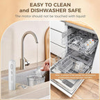 Glass Food Processor with 3 Blades & 4 Bowls (8 Cup + 3x0.5 Cup), Small Food Processor& Meat Grinder - Compact Design for Meal Prep, Baby Food, Sauces - Dishwasher Safe