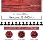 12 Pcs Terracotta Cheesecloth Table Runner 13ft Boho Gauze Cheesecloth Table Runner 160 inch Long for Christmas Wedding Bridal Baby Shower Birthday Table Decorations