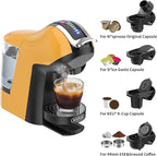 KOTLIE Espresso 5in1 Single Serve Coffee Maker, 19Bar Cappuccino&Latte Maker, Cold&Hot Brewing Coffee Machine for K*cup/NES*presso Original/D*olce G*usto/Ground Coffee/44mm ESE(Yellow)