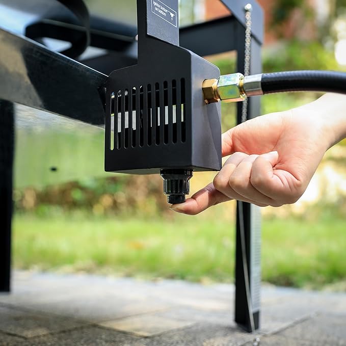 Creole Feast SBK1001 100 Qt Seafood Boiling Kit with Strainer, Outdoor Seafood Boil Pot and Basket with 100,000 BTUs Propane Burner and 10 PSI Regulator, Black & Silver