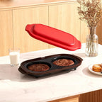 Microwave Egg Cooker, Portable Poacher/Fryer Egg, Egg Cooker for Breakfast Sandwiches Maker for 2 Eggs, for Kitchen, Travel, Gifts Dishwasher-Safe (red)