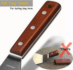 Professional Metal Spatula for Cast Iron Skillets and Flat Top Grills, Full Tang Wooden Handle, Thick Stainless Steel Blade, Smash Burger Spatula Turner for Flipper, Cooking, BBQ, 4.7 x 2.7 Inch