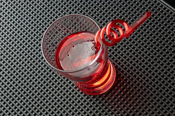 Black Bar Mats Set of 2 (12x6 Inches) | Drying, Durable and Stylish Spill Mats for Bars, Restaurants, Coffee Shops, Bar Mats for Countertop and Table Top, Non-Slip & Non-Toxic Mats