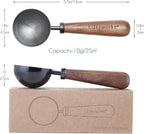 Easyworkz Retro Stainless Steel Coffee Spoon With Black Walnut Handle,10g - Measuring Spoon (Gunmetal)