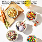 Beige Wheat Straw Bowls, 10 OZ Snack Bowl Set of 8, Unbreakable Ice Cream Bowl Set, Alternative Plastic Bowls Reusable, Microwave Safe Small Appetizer Bowl for Dessert, Snack (Beige)