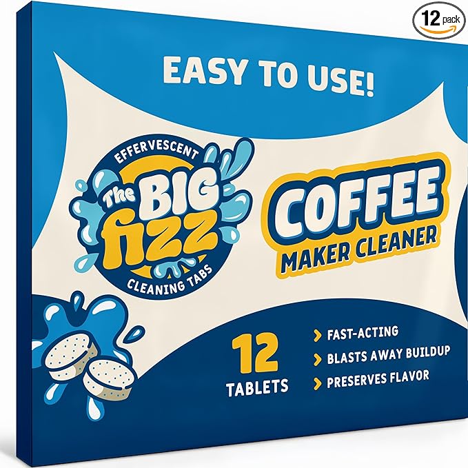 Coffee Maker Descaler - Easy to Use Coffee Machine Tablets Compatible with All Major Brands - Fast Acting Descaling Tablets Preserves Brew Flavor & Machine Longevity (12 Count)