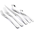 5-Piece 18/10 Stainless Steel Serrated Steak Knife Flatware Set, Service for 1