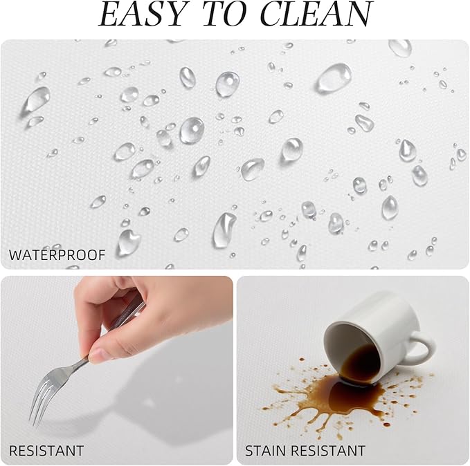 6 Pack White Table Cloth Rectangle 60x84 Inch Polyester Tablecloths for 5ft Rectangle Tables - Reusable Wrinkle Resistant Washable Cloth Cover for Wedding Banquet Party | Hemmed Edges