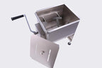 CMI Commercial Tilting Mixer Stainless Steel Manual Meat Mixers with Lid, 35Lb/20L Tilt Tank,(Mixing Maximum 35Lb for Meat),Sausage Mixer Machine Meat Processing Equipment