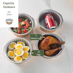 7" Extra-Deep Aluminum Foil Pans with Integrated Handles and Snap-On Lids (10 pcs) | 2X Thickness Heavy-Duty Reusable Tin for Baking and Cooking