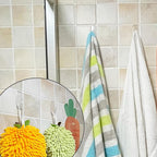 25 Large Wall Hooks for Hanging Heavy Duty, with 32 Removable Strips, Clear Hanger Hooks, Damage-Free Utility Hooks with Adhesive Strips, Plastic Wall Hook for Key, Shower, Towel, Coat, Door, Hat.