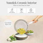 Granitestone 20 Pc Ceramic Cookware Set Nonstick, Complete Pots and Pans Set Non Stick for Kitchen with Bakeware, Cooking Utensils & Steamer, Non Toxic Made Without PFOA PFOS, Oven & Dishwasher Safe
