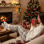 Honeydak Christmas Chocolate Fondue Mug with Fork and 3 Candle Sweet Ceramic Personal Chocolate Melting Cup Ideal Xmas Gifts Birthday Date Night Birthday Wedding Gifts(Red,Classic)