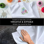 Premium Kitchen Towel (28”x20”, 6 Pack) 100% Cotton Dish Towels Cloths Large Hand Towels Tea Towels for Kitchen with Hanging Loop, Reusable Cleaning Cloths, Fast Dry Lint Free Linen | Pure White