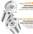 AANQQ 2 Pack K Cup Reusable Coffee Pods for Keurig: Stainless Steel Refillable K Cup - Reusable Coffee Filter for Keurig 1.0 Coffee Maker, Permanent, Eco-Friendly, BPA-Free
