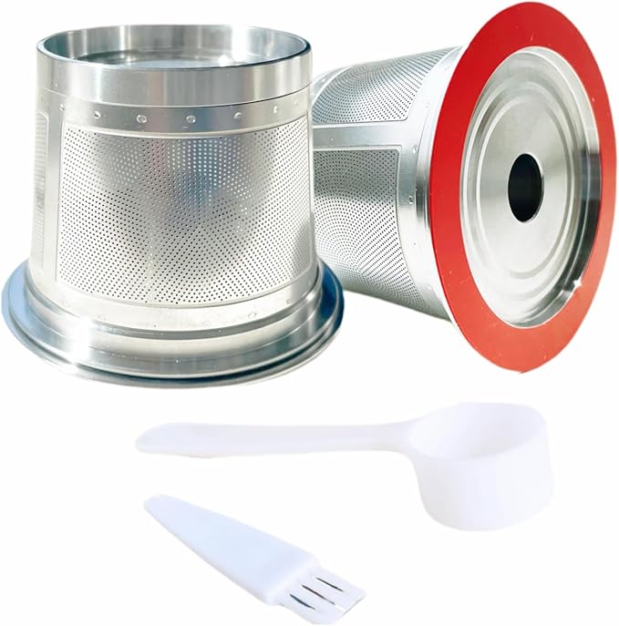 2 Pack Reusable K Cups for Keurig, Stainless Steel Reusable K Pods Coffee Filter, Refillable K Cups Compatible with Keurig 2.0 and 1.0 (2 Pack)