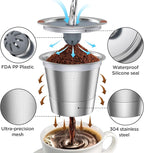 Reusable k Cup Coffee Filters,Universal stainless steel Refillable k Cups Filter Use for Keurig 2.0 and 1.0 Coffee Makers-brewers (6pack)