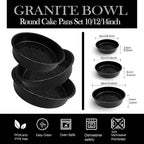 3-Piece Enamel Roasting Pan and Baking Pan Set Bundle