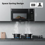 GASLAND Over the Stove Microwave 30 Inch, 1.9 Cu.ft. Over the Range Microwave with 11 Power Levels, One Touch Cooking, 400 CFM,1000W, LED, Turntable, Sensor Cook, Over Stove Microwave Oven, Black
