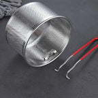 Pasta Strainer Set of 2, Stainless Steel Noodle strainer with Removable Handle Metal Pasta Strainer Basket Deep Fryer Basket, Kitchen Colander for Washing Draining Deep-frying Boiling Steaming