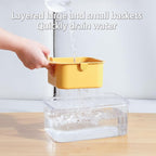 Double Layer Pistachio Bowl with Shell Storage, Multi-functional Drain Basket 2025 New Fruit Cleaning Bowl Nut Bowl for Snacks, Sunflower Seeds, and Candy, Ideal for Party and Home Use