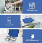 Stainless Steel Bento Lunch Box for Kids | 3-Compartment Lunch Box Container Kids | 100% Leakproof, Dishwasher-Safe, Eco-Friendly, Perfect Portion Control for Kids&Adult Healthy Meals (Blue)