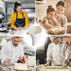 Counte Flour Funnel for Kitchen Aid Mixer,New Flour Funnel-Stand Mixer for Kitchen Aid Artisan Ksm150 5-Quart Tilt-Head Stand Mixer,for Egg Liquid and Both Flour,Enables Guided Pouring (White)