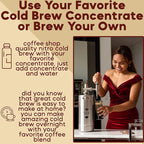 The Original Royal Brew Nitro Cold Brew Coffee Maker - Gift for Coffee Lovers - 128 oz Extra Large Home Keg, Nitrogen Gas System Coffee Dispenser Kit
