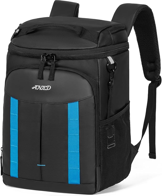 ANILD 30 Cans Cooler Backpack Soft Insulated Leak Proof for Men and Women, 2 Insulated Compartments Portable Backpack for Travel, Camping, Beach and Picnic